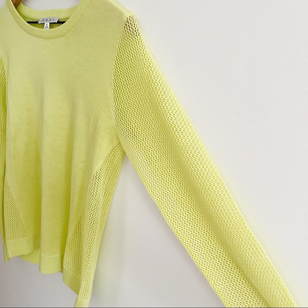 Cabi Neon Split Back Pullover Sweater - image 5